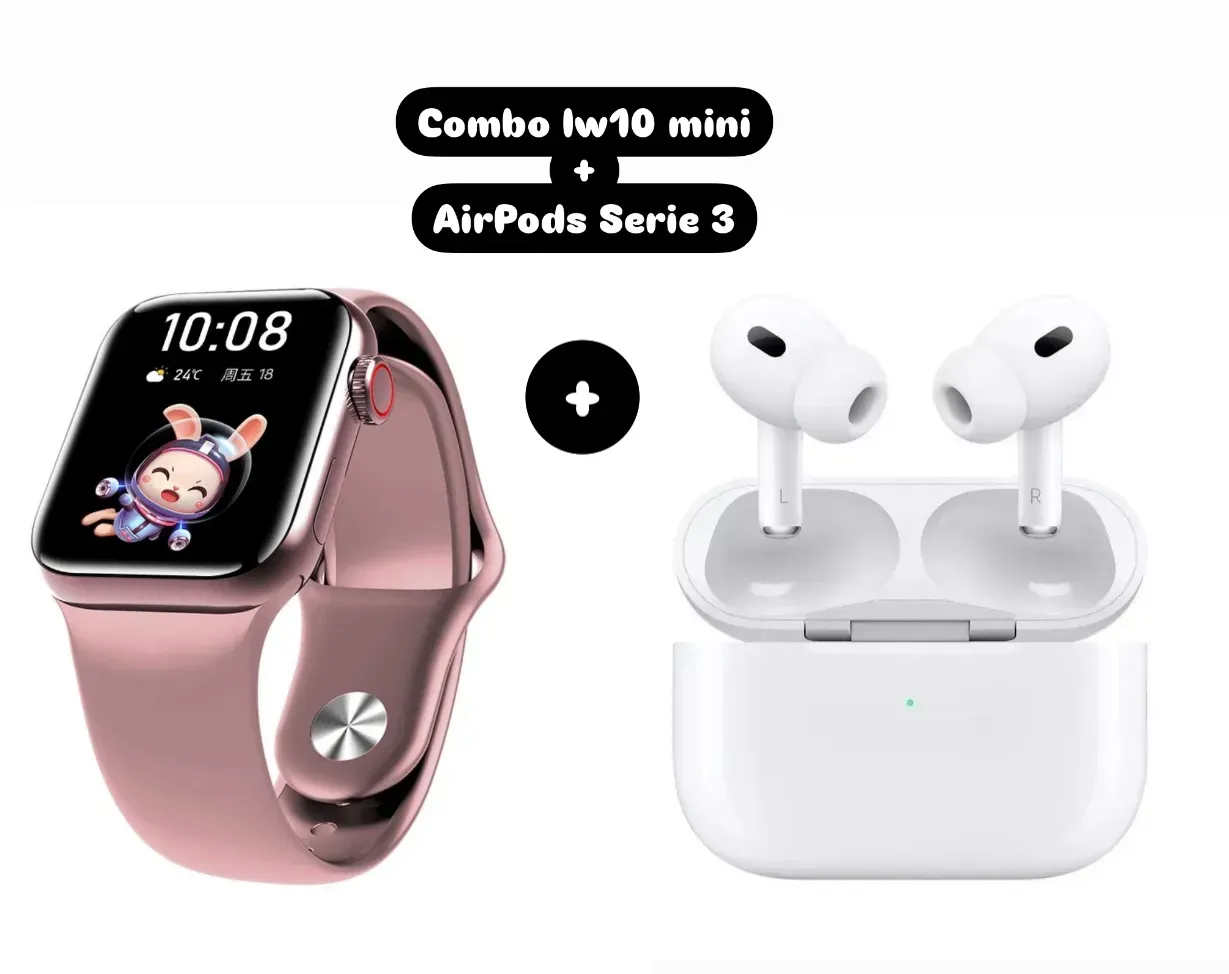 Combo AirPods Serie 3 + Smart Watch Iw10 Mini 