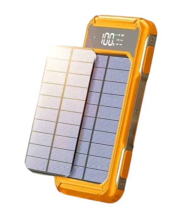 Power Bank Solar 20000 MAH 4 Cables Linterna 