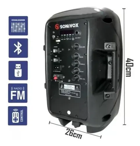 Parlante Sonivox Vs-ss2378 - 8Pulgadas 