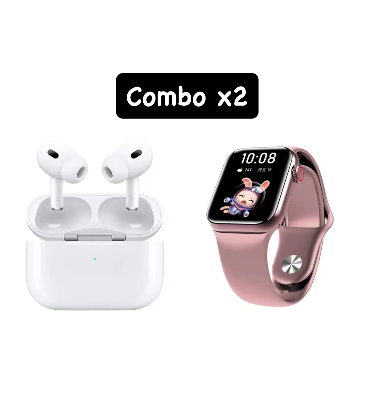 Combo Smartwatch Mini 41mm Amoled + Pro 2da Generación 