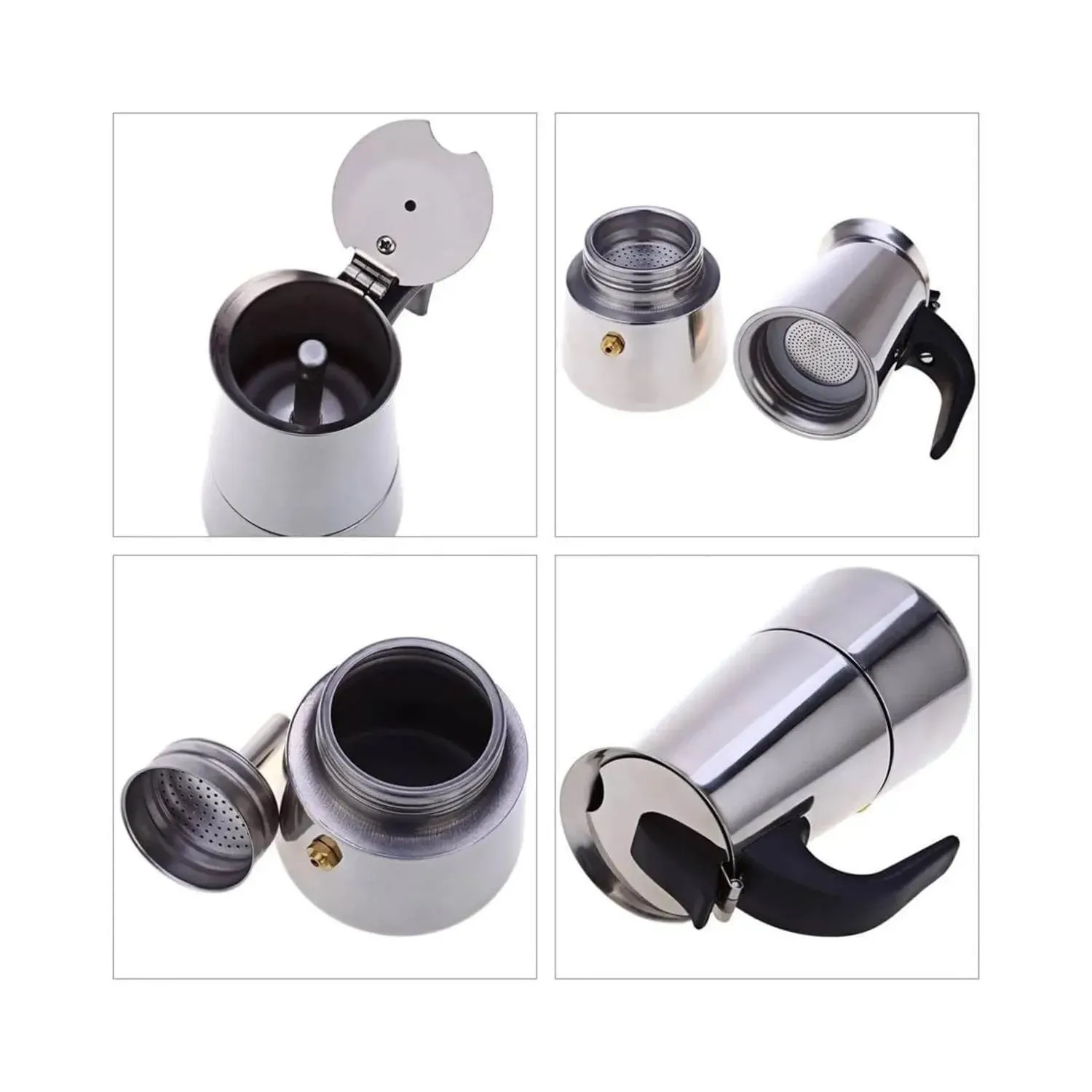 Cafetera Acero 9 Tazas Moka Italiana Espresso