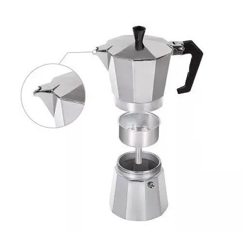 Cafetera PRIMULA 6 Tazas Moka Italiana Espresso