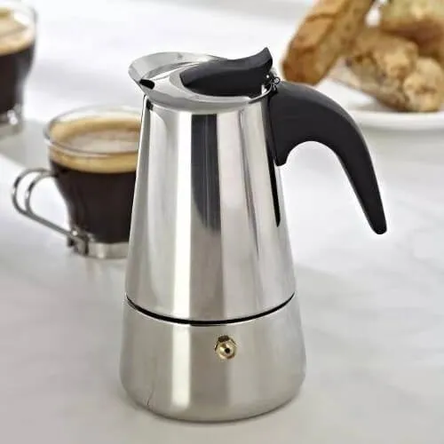 Cafetera Acero PRIMULA 9 Tazas Moka Italiana Espresso