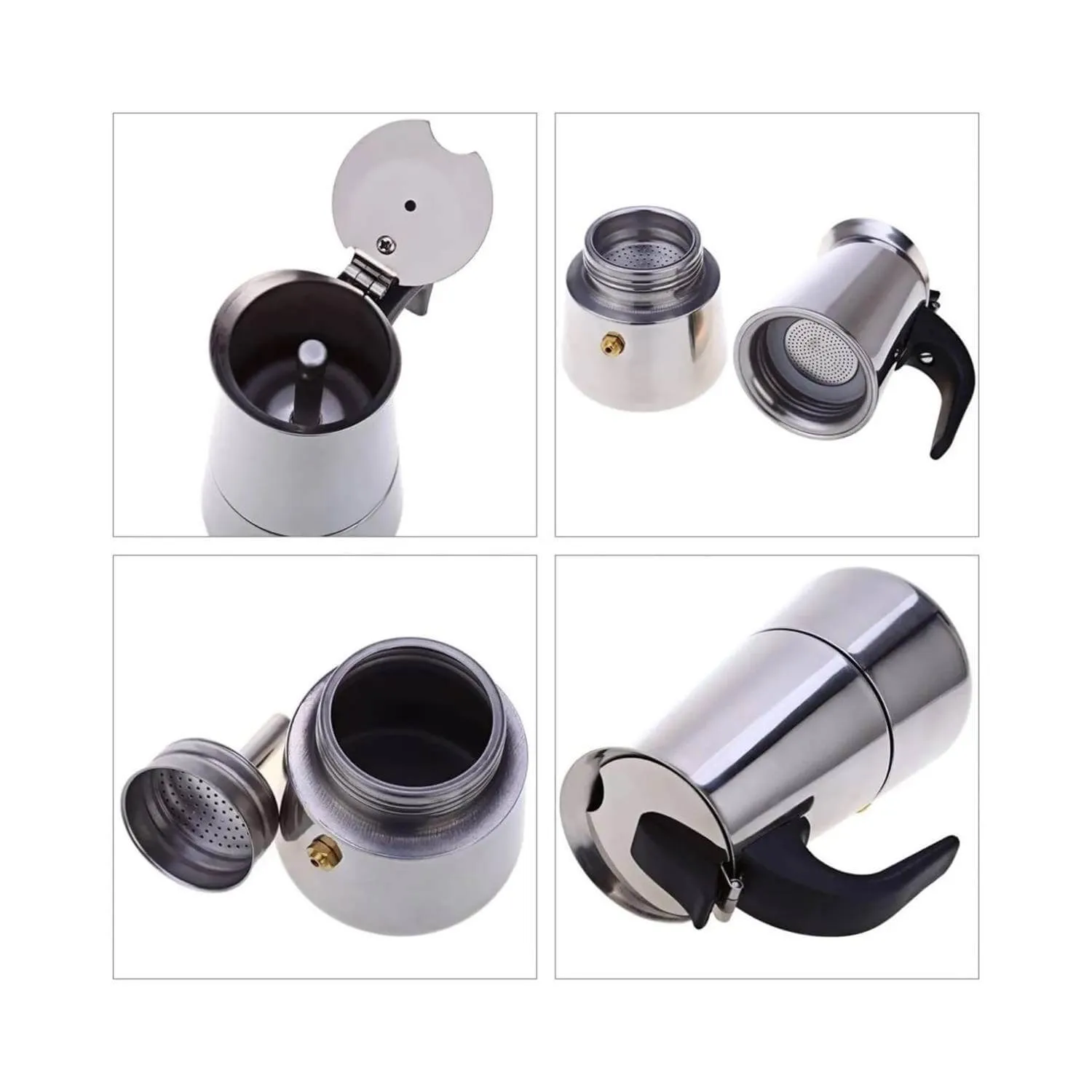 Cafetera Acero 12 Tazas Moka Italiana Espresso