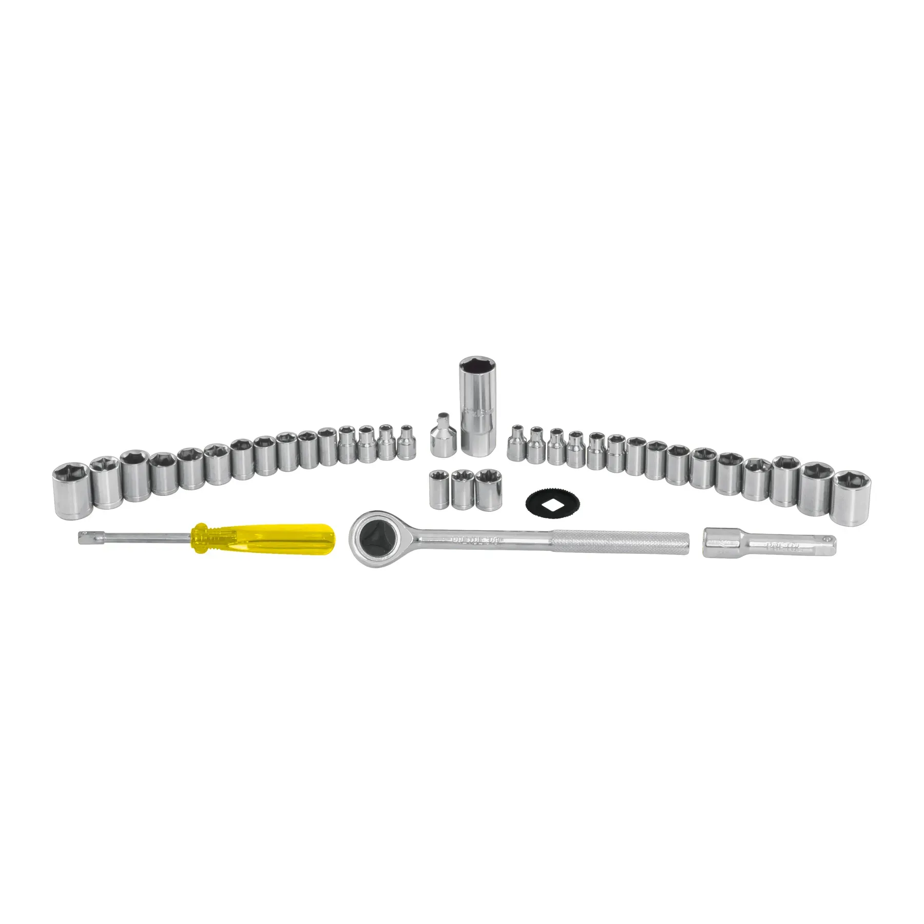 Juego De Copas Y Ratchet 39 Piezas Cuadrante 1/4" Y 3/8"