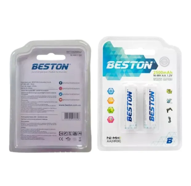 Baterías Recargables BESTON BST-AA 2500x2