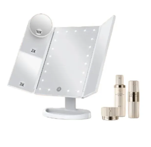 Espejo LED Plegable Triple Para Maquillaje XR-568