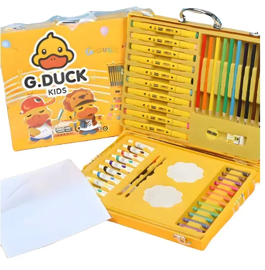 Set De Arte G.Duck Para Niños: Crayones, Pinturas Y Plumones Para Colorear Y Divertirse