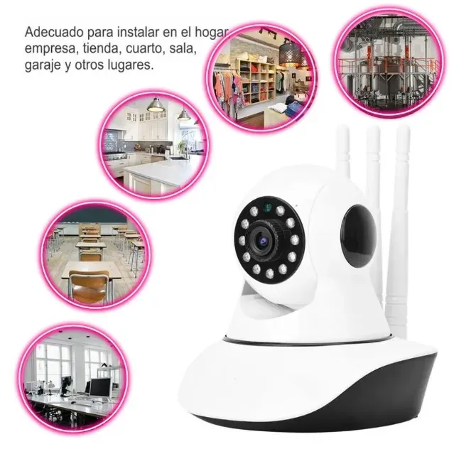 Cámara Robótica 3 Antenas: Vigilancia Inteligente Para Tu Hogar En Full HD