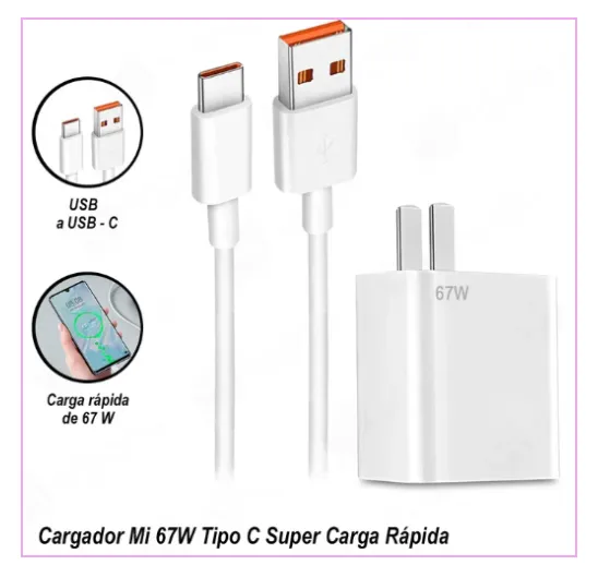 Cargador Xiaomi 67W USB-C/USB-A: Libera El Poder De La Carga Ultrarrápida