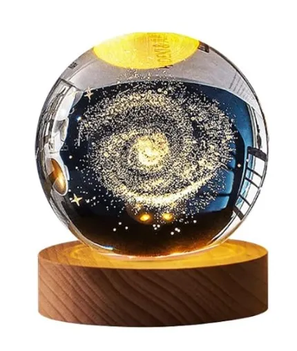 Lámpara Nocturna 3D Bola De Cristal: Universo En Miniatura