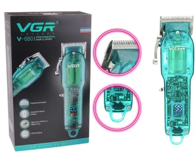 Maquina Corta Pelo Profesional VGR V-660: Logre El Corte De Cabello Perfecto Con La Cortadora De Cabello De Precisión