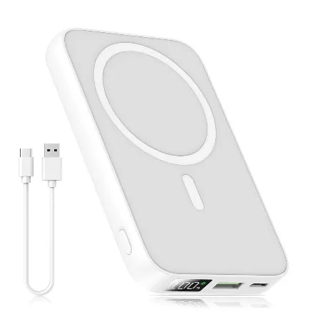 Power Bank VIDVIE PB783: Banco De Energía MagSafe De 10,000 mAh Para Carga Inalámbrica Y Por Cable (15 W + 20 W)