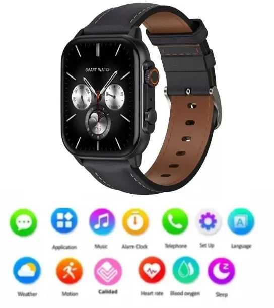 Reloj Inteligente G-TIDE S5 PRO ORIGINAL Negro + Dos Pulsos: Experimente Funciones Inteligentes Y Bienestar Mejorado 