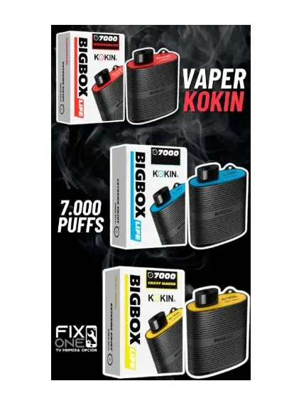 Vaper Kokin 7000 Puff: Libera 7000 Bocanadas De Sabor Y Satisfacción