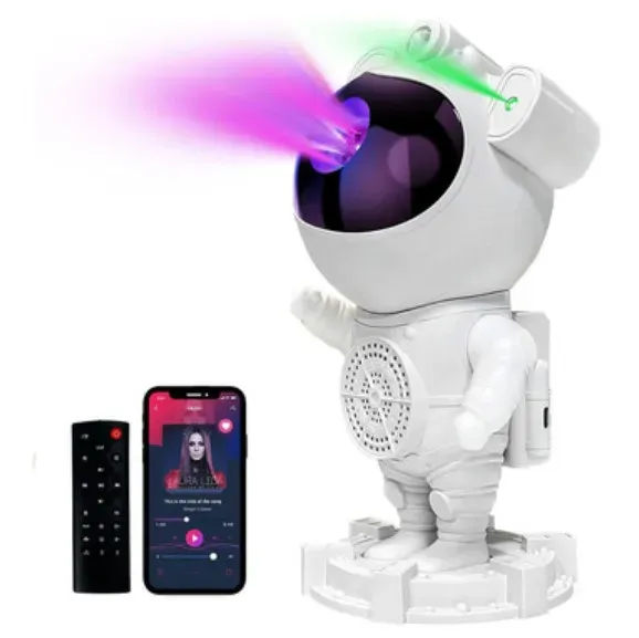 Lampara Proyector Astronauta Con Bluetooth