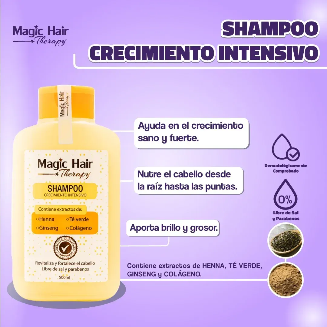 Shampoo Crecimiento Intensivo Magic Hair 500 ml Naranja