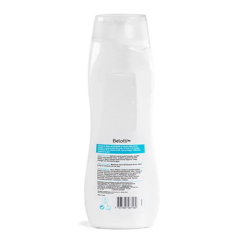 Belotti Gel de Baño Algodón y Talco x 750ml