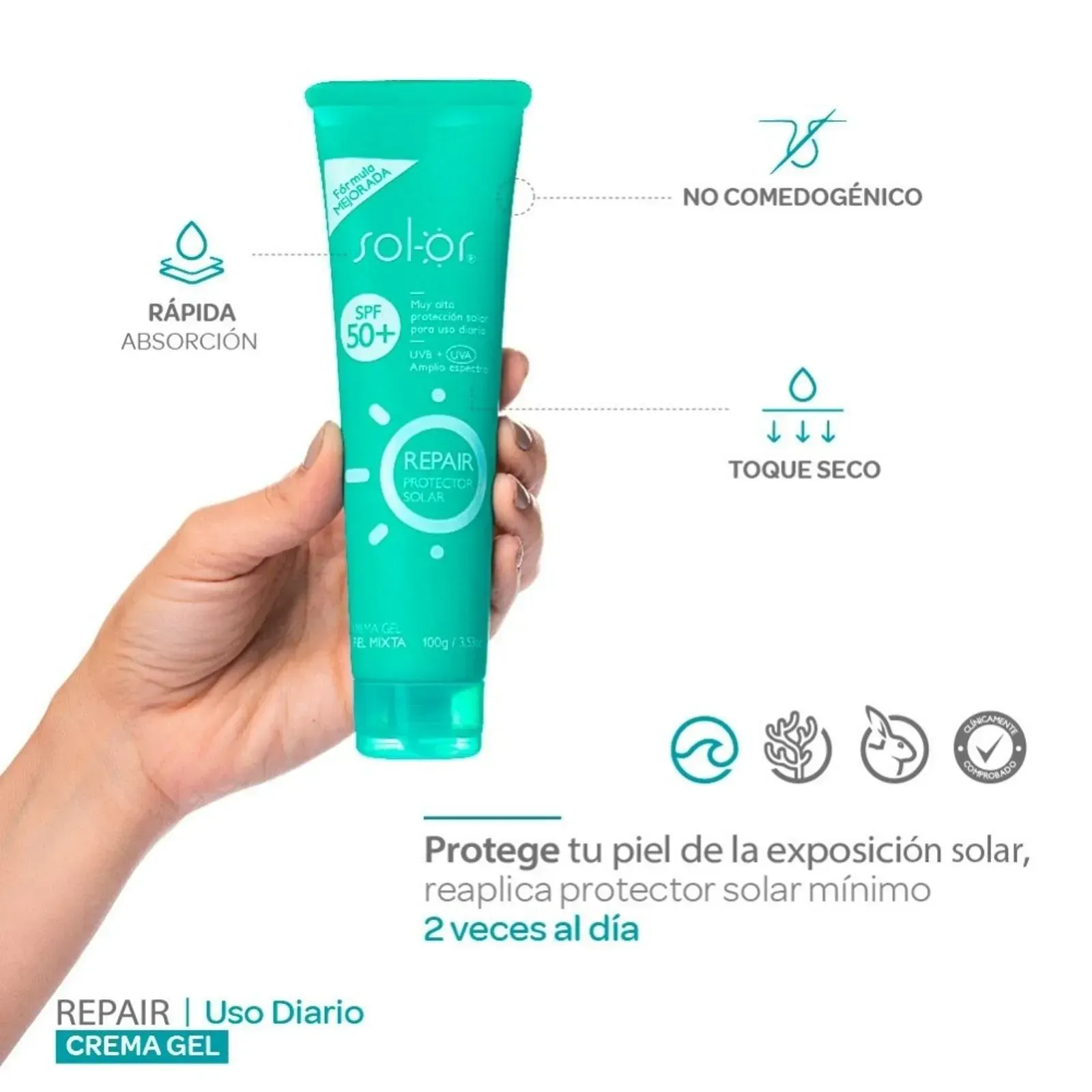 Protector Sol Or Repair SPF 50+ Tubo 100 Gr