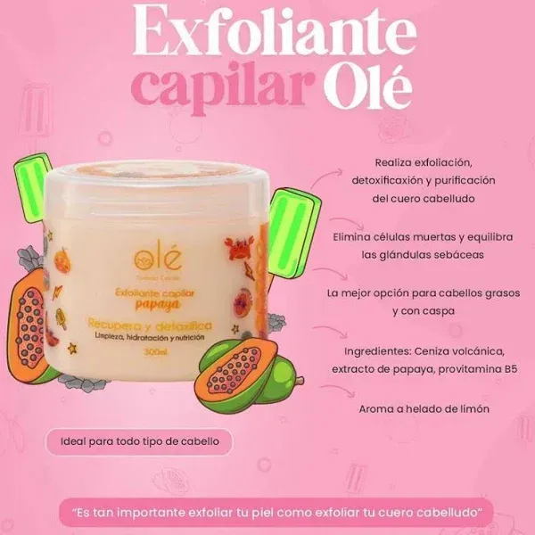 Exfoliante Capilar de Papaya Olé x 300ml