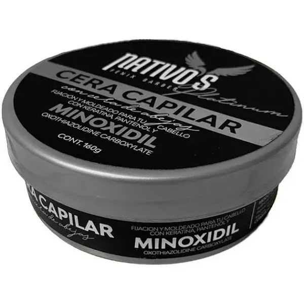 Cera Nativos Capilar Platino con Minoxidil x160g