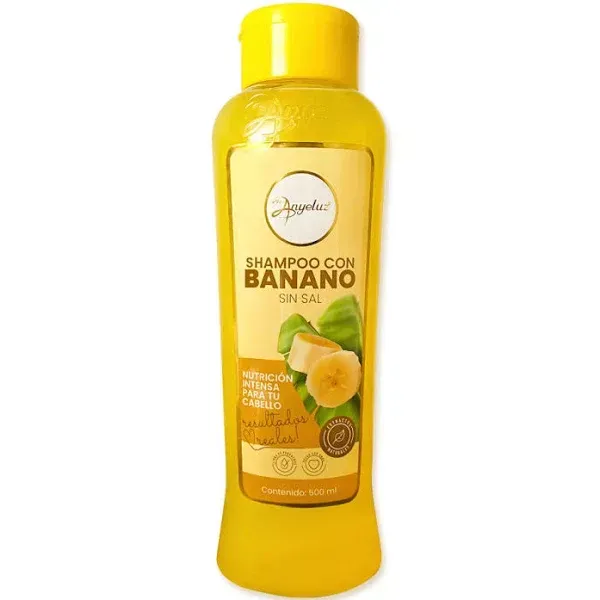 Shampoo Con Banano Sin Sal Anyeluz 500 ml