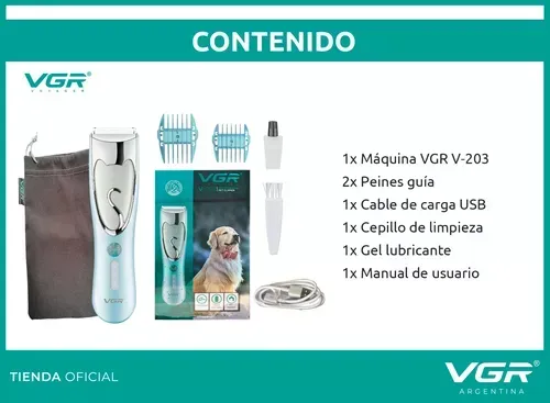 Maquina Cortar Pelo Mascotas VGR V-203