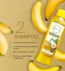 Shampoo Con Banano Sin Sal Anyeluz 500 ml