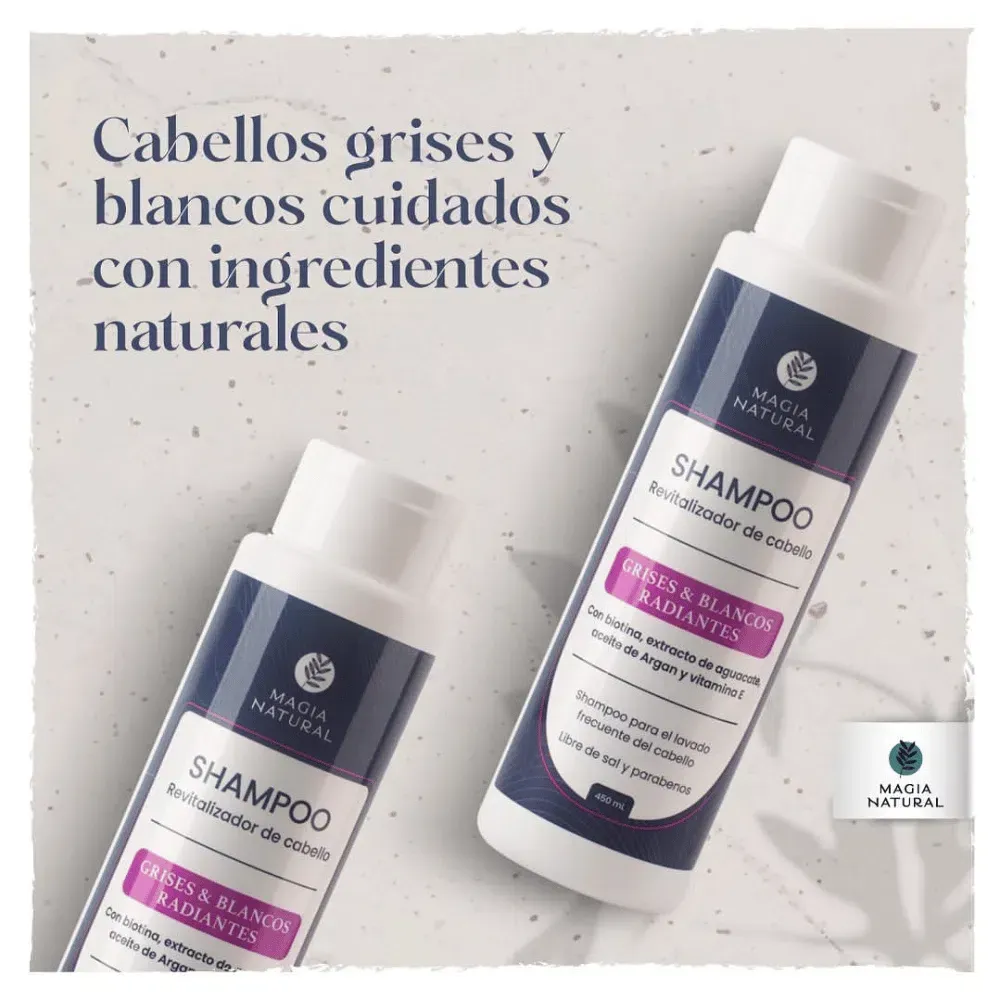 Shampoo Grises y Blancos Radiantes Magia Natural x450ml