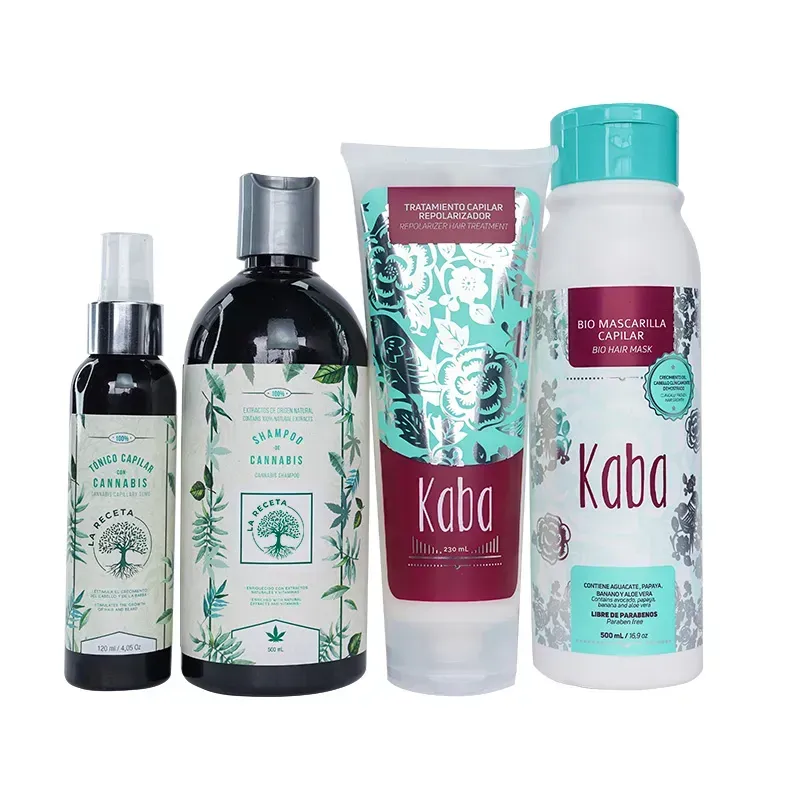 Kit Crecimiento Acelerador Para Cabello Graso Kaba + La Receta (4 Productos)