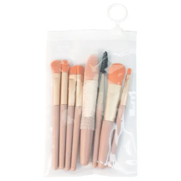 Set De Brochas Natural Colors- Rosa x8 Piezas Miis Cosmetics