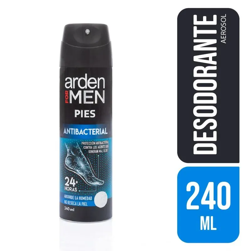 Desodorante Arden For Men Para Pies Antibacterial 240ml