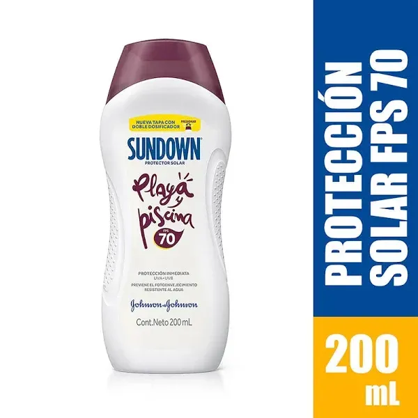 Protector Sundown Solar Playa Piscina Fps 70 - 200mL Botella