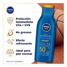 Bloqueador Nivea Protect y Refresch Sport fps 50 x200ml