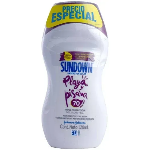 Protector Sundown Solar Playa Piscina Fps 70 - 120mL Botella