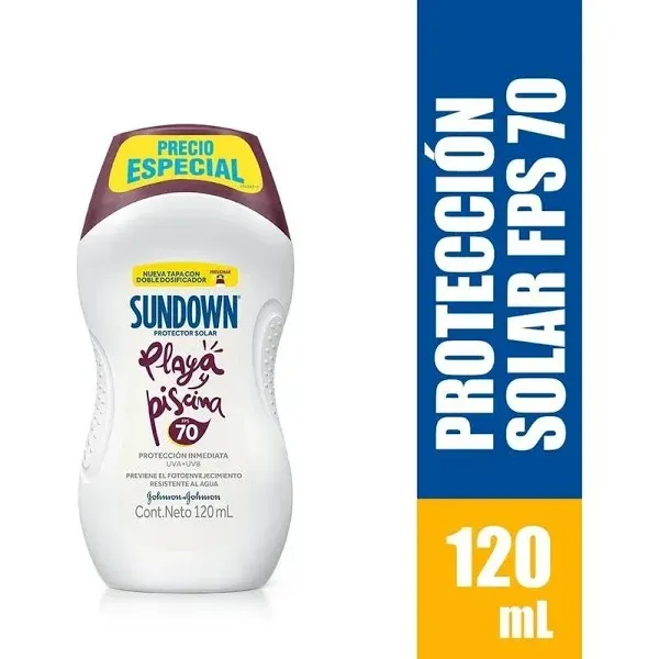 Protector Sundown Solar Playa Piscina Fps 70 - 120mL Botella