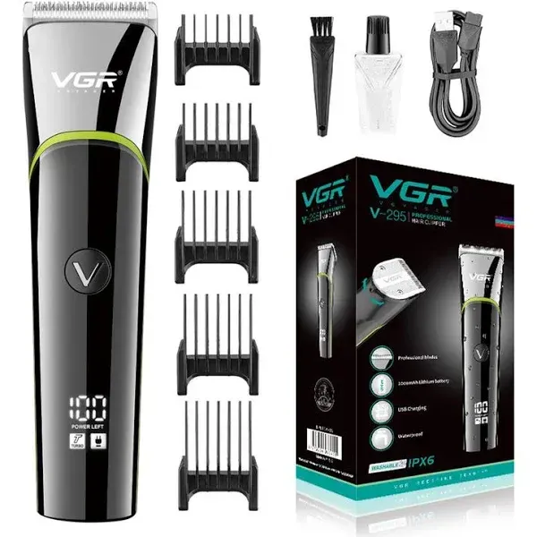 Maquina De Corte De Pelo Inalámbrica VGR V-295 Color Negro