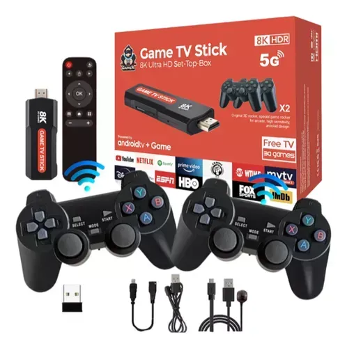 Consola Game Tv stick Android Retro Streaming 8k + Magis Tv