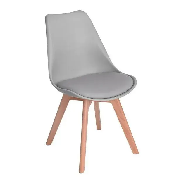 Silla Tipo Eames Nordico Asiento Acolchado Minimalista Negra +Garantia