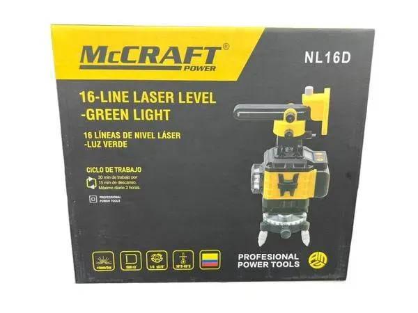 Nivel Laser McCraft 16Lineas 360 Verde