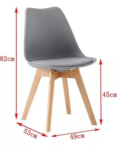 Silla Tipo Eames Nordico Asiento Acolchado Minimalista Negra +Garantia