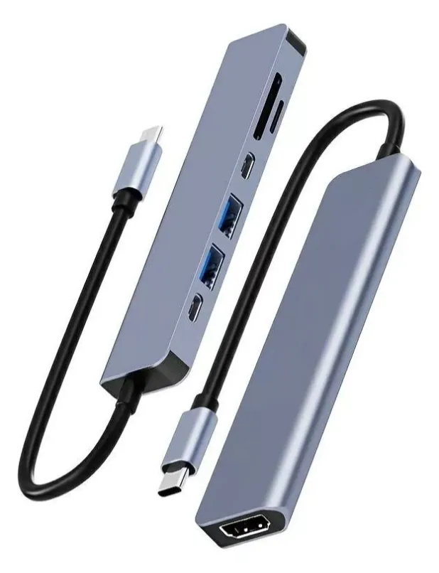 Hub Adaptador Usb C 7 En 1 Para Mac Macbook Y Windows