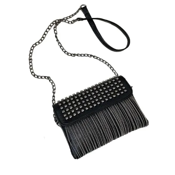 Bolso De Terciar Con Taches Para Mujer