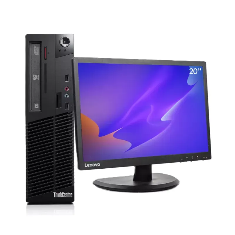 Computador Lenovo Ram 8gb Ssd 240gb + Monitor 20 Pulg (Reacondicionado) Color Negro