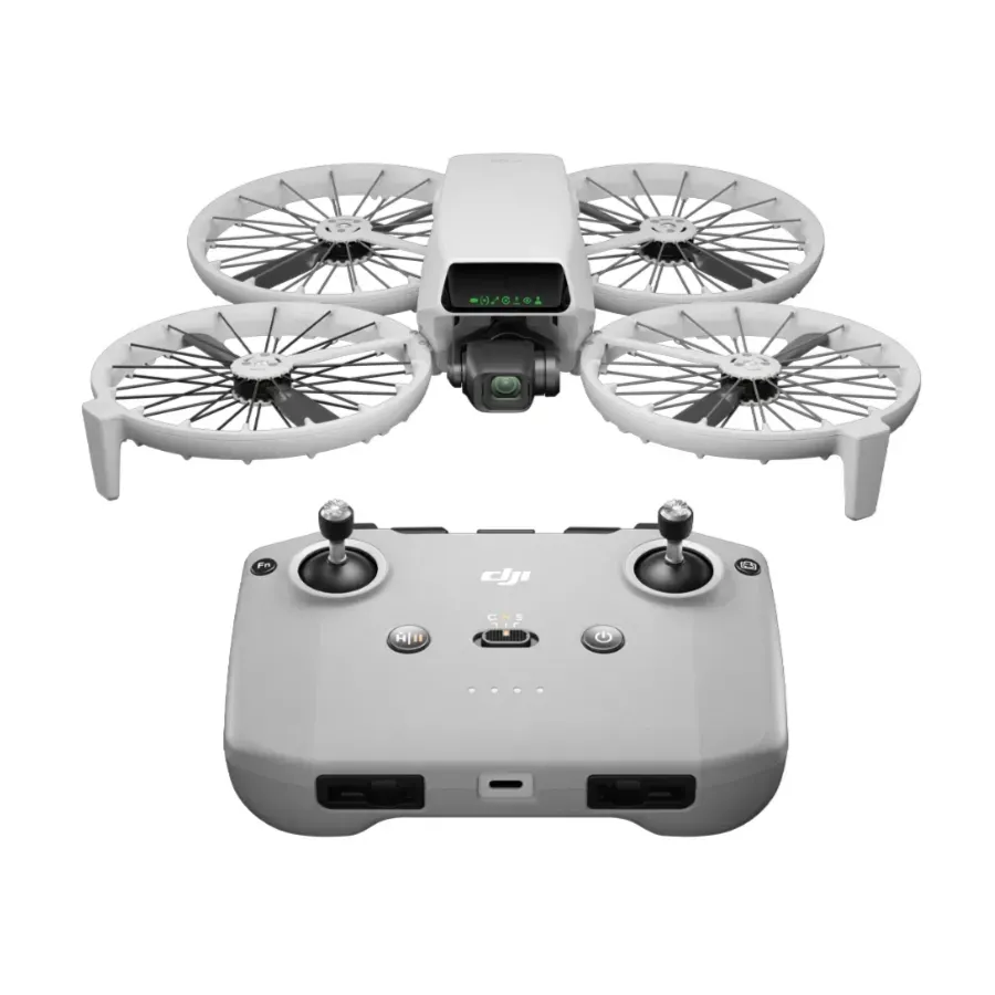 Drone Dji Flip Compacto Cámara 48 Mp Y Protección Plegable Color Gris 