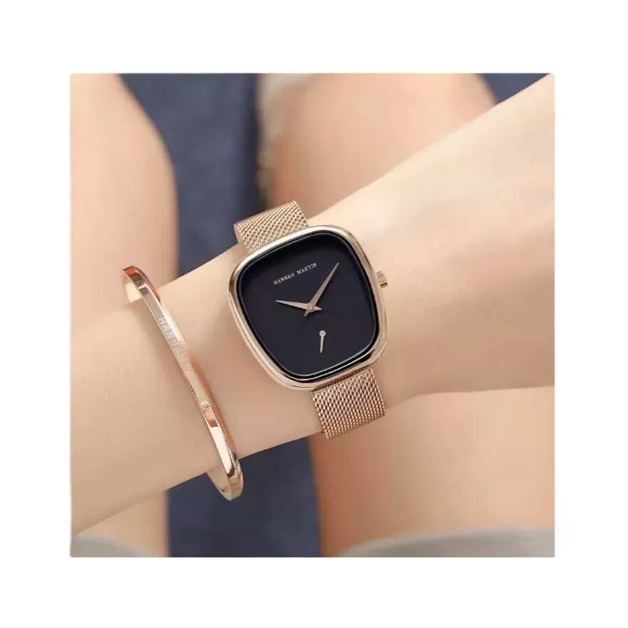 Reloj Para Mujer De Lujo y Elegante Con Caja Color Oro Rosa