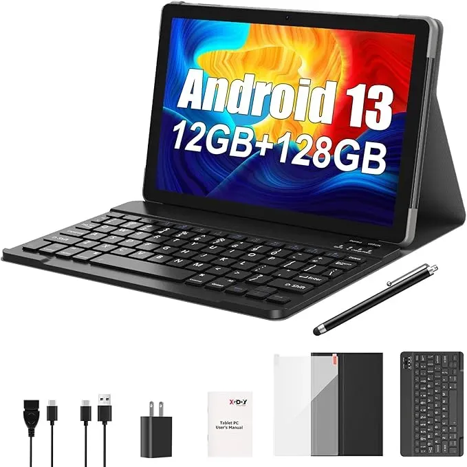 Tablet Android Xgody 10.1 Inch Con Estuche Teclado Lápiz Color Gris