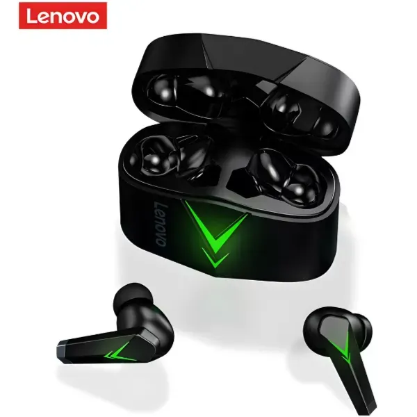 Audífonos In Ear Gamer Inalámbricos Lenovo LivePods LP6 Color Negro Con Luz LED