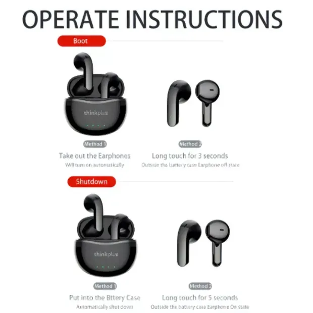 Audifonos Lenovo Thinkplus Live Pods X16 Color Negro