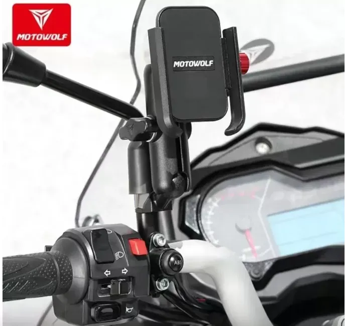 Soporte de Celular para Moto Tipo Ram Universal Aluminio 